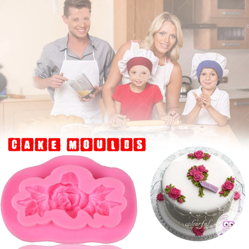 Форма розы DIY торт Sugarcraft Embosser домашняя кухня плесень производитель ремесло инструмент