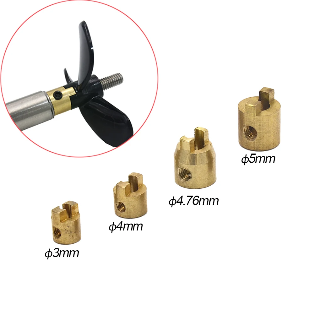 1 Piece Diameter 3mm/4mm/4.76mm/5mm Model Boat Brass Copper Drive Dog Shaft Crutch Accessories for Rc Boat Drive Shaft 1
