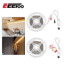 Ручной развертки светильник s для кухни светодиодный светильник для шкафа сенсорный датчик 1 м 2 м 3 м датчик движения светодиодная лента для спальни шкаф лестницы шкаф лампа