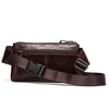 Famous Brand Fashion Men Genuine Leather Waist Packs Organizer Travel Chest Bag Necessity Waist belt Mobile Phone Small Bum Bag ► Photo 2/6