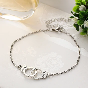 

New handcuff anklet creative retro simple alloy adjustable anklet
