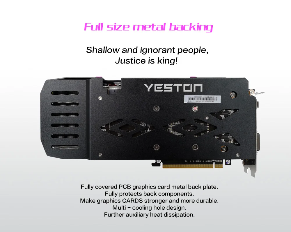 Yeston Radeon RX 5500 XT GPU 8 Гб GDDR6 128 бит 7 нм игровой настольный компьютер ПК видеокарты Поддержка DP/HDMI/DVI-D