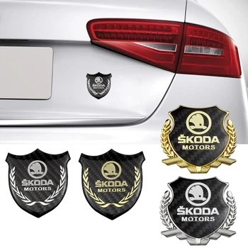

1pc Car Sticker Side Badge for Skoda Yeti Karoq Felicia Roomster Octivia 2 A5 Rapid Kodiaq Superb Fabia 1 Kamiq Exterior Emblem