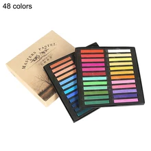 12/24/36/48 Цвета/комплект живопись мелки мягких пастельных Искусство Набор для рисования мелом Цвет карандаш, кисточка канцелярские принадлежности для студентов