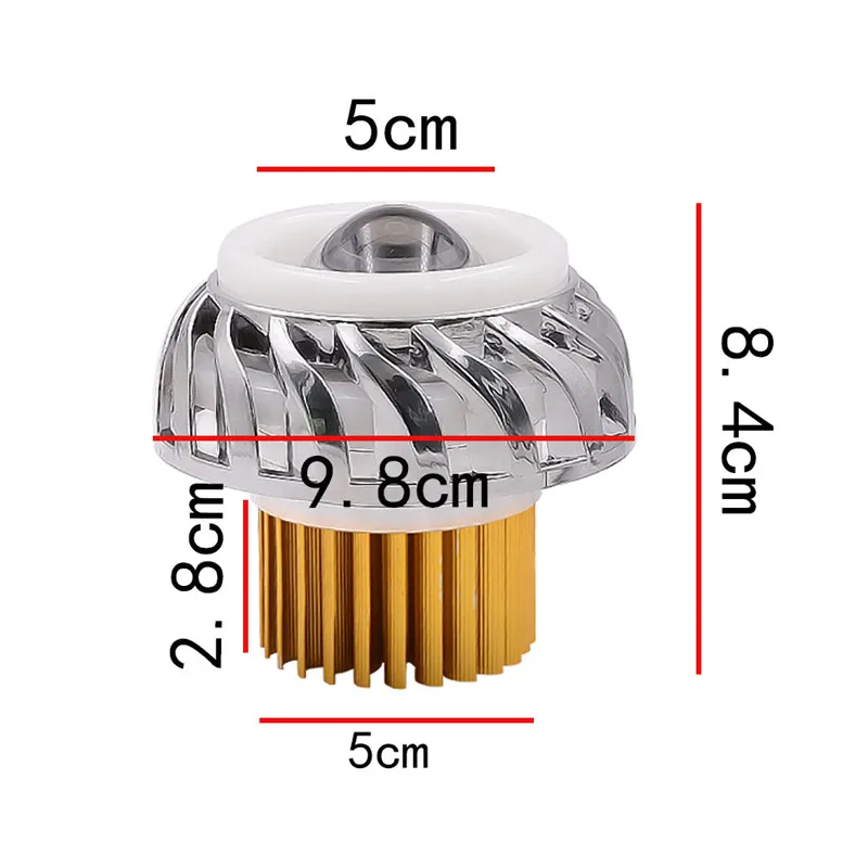 12V Motorcycle Head Light Lamp Projector Lens Light With Led Angel Devil Eyes Headlight 30W 1200Lm 200000H Double Aperture Light