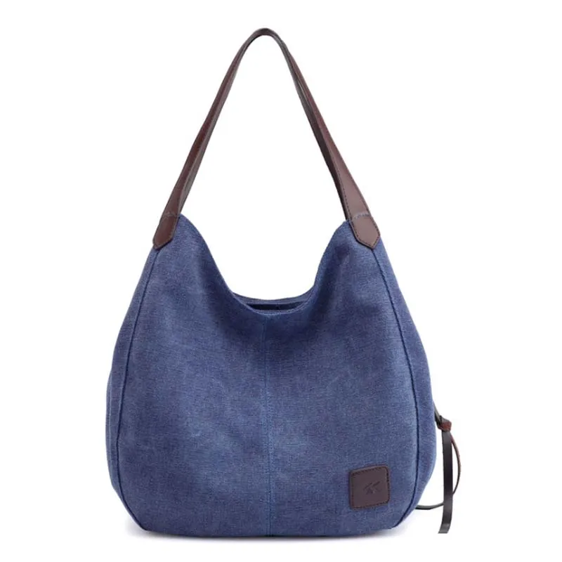 Большая вместительная женская сумка через плечо, женская сумка известных брендов, высокое качество, сумки-мессенджеры, женские сумки - Цвет: Темно-синий