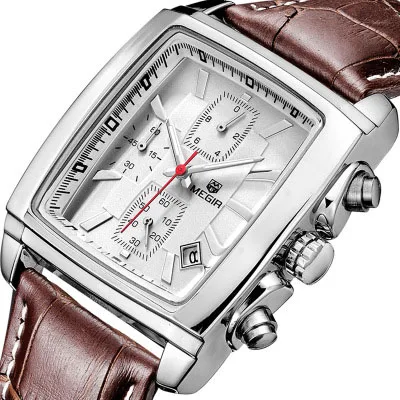

Fashion multi-function Men Date Alloy Case imitation leather pointer Quartz luminous Sport Watch male clock Relogio Masculino