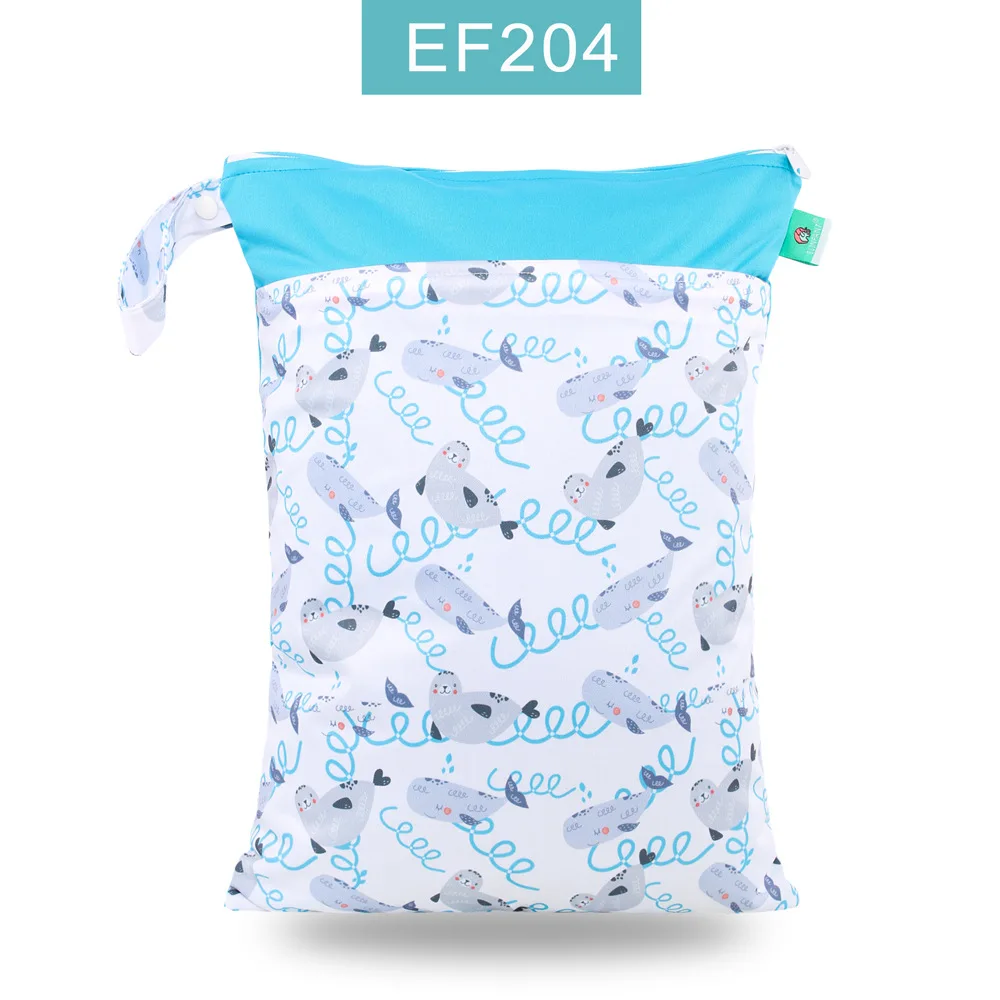 EF204 30x40CM Hylidge многоразовая тканевая сумка для закусок, сумка для плавания 30*40 см, Детская маленькая сумка для подгузников для мамы, водонепроницаемая сумка для закусок, сумка для сэндвичей, ткань - Цвет: EF204 30x40CM
