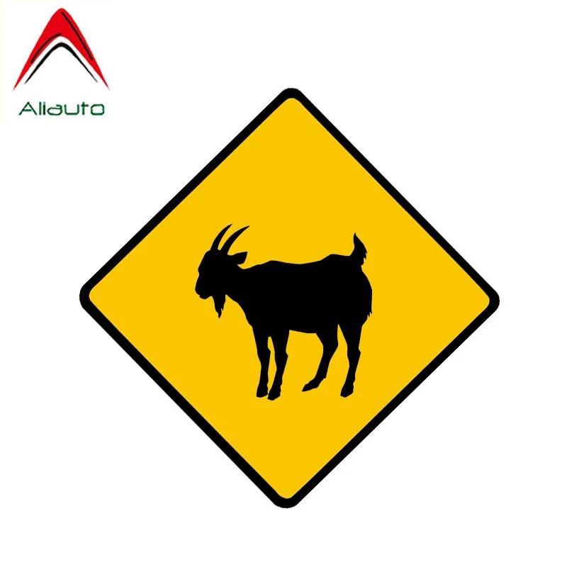 Aliauto Warning Car Sticker Personality Goat Animal Decal Accessories PVC for Jeep Renegade Turk Vw Renault Clio Saab 12cm*12cm |