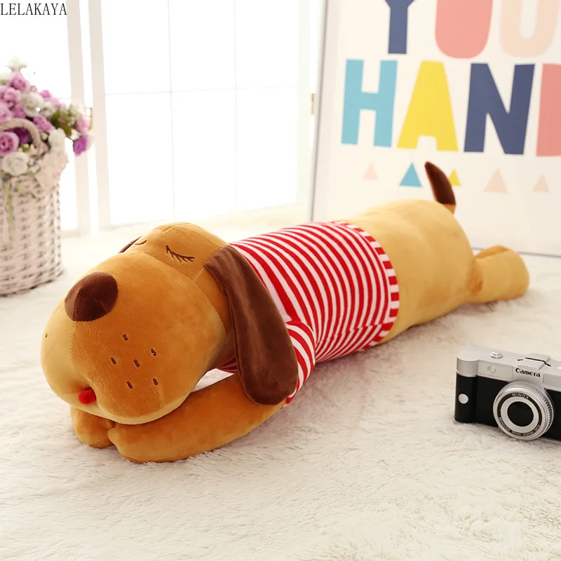 50~ 110 см мягкие животные большая Лежащая собака длинная подушка для сна креативная плюшевая подушка игрушки подарок на день рождения для друзей