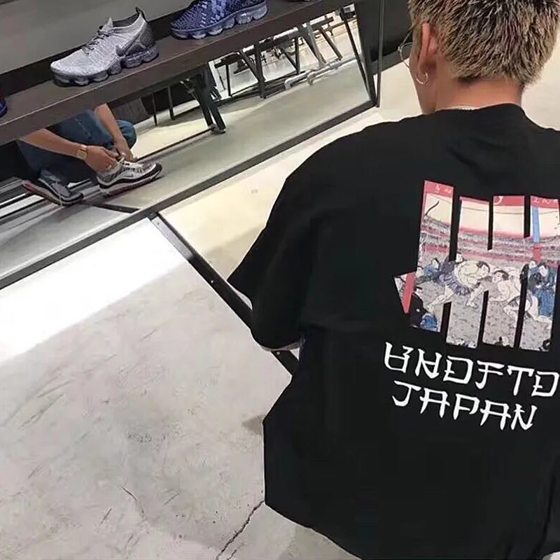 

MEN'S WEAR Popular Brand American-Style Hip Hop Japanese-style Popular Brand Undefeated Japan PVC Sumo Warrior Five Bars Pure Co