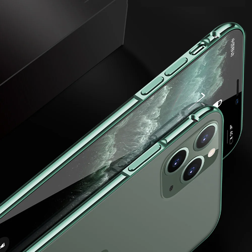 Для iphone 11 pro чехол роскошный цветной алюминиевый бампер чехол для iphone 11 pro max чехол для iphone xr xs max чехол с металлической рамкой