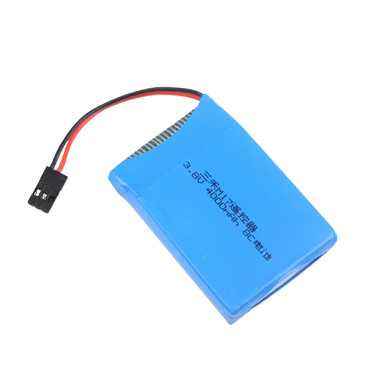 Batterie Lipo 1S 3.8V 4000mAh 8C pour Drone RC - Noir/Blanc/Vert