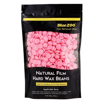 

BlueZOO 250g Depilatory Hot Film Hard Wax beans Pellet Waxing Bikini Hair Removal Wax Body Hair Paperless Wax Beans, Rose