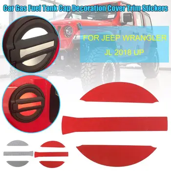 

OLOMM Car Gas Fuel Tank Cap Decoration Cover Trim Stickers for Jeep Wrangler JL 2018 Up Exterior Accessories Car Styling