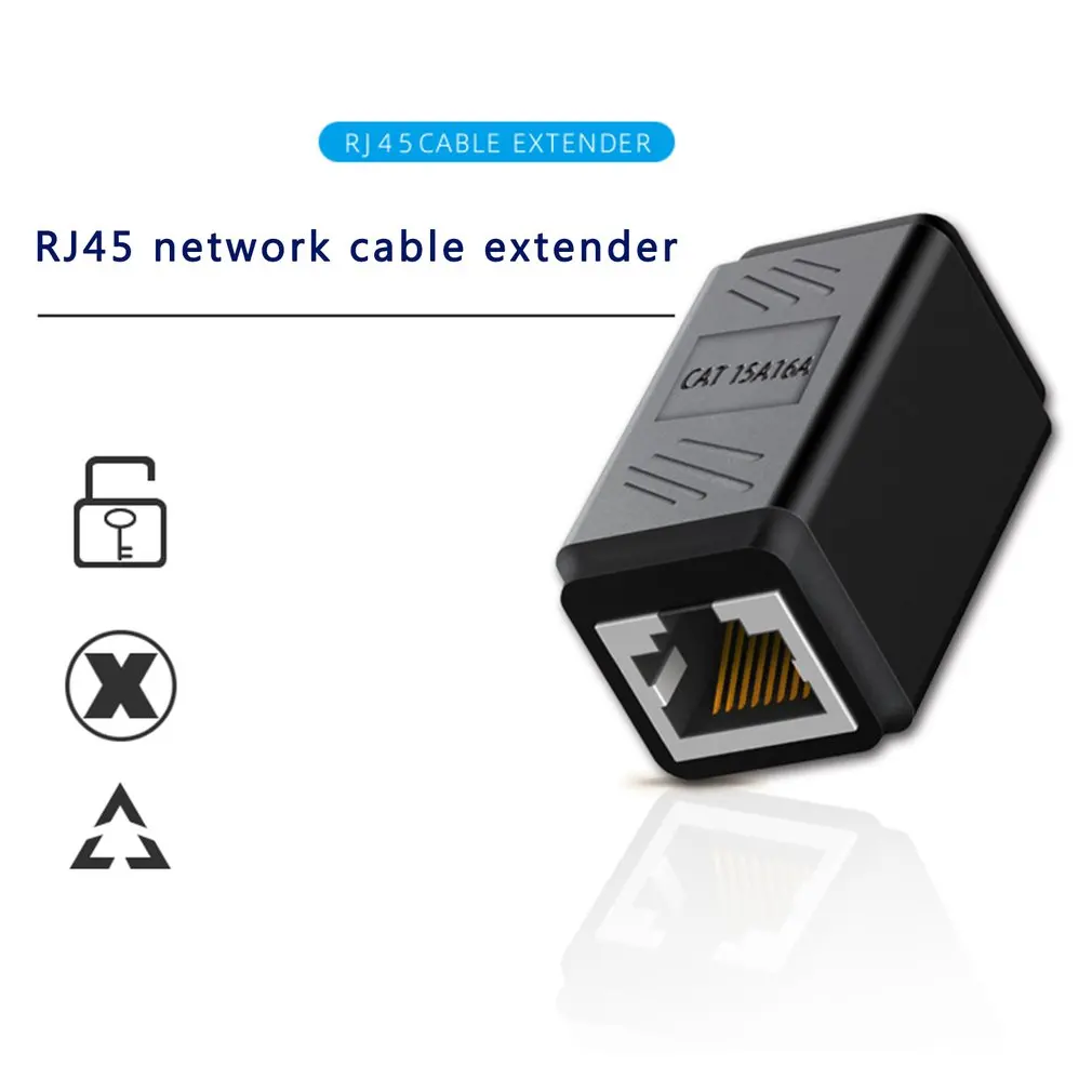 

RJ45 Connector Cat7/6 Ethernet Adapter Network Extender Convertor Extension Cable for Ethernet Cable Female to Female