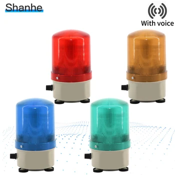 

Rotating rotary LED strobe Alarm Lamp light siren yellow blue red green LED warning light with magnet mounting , sound adjustabl