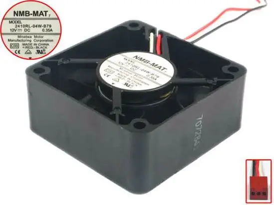 NMB-MAT 2410RL-04W-B79 C00 Сервер охлаждающий вентилятор DC 12V 0.35A 60x60x25 мм 3 провода