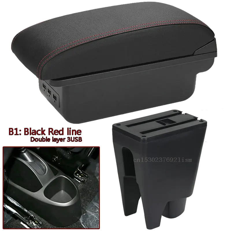 

For Citroen C1/ BYD F0 armrest box central Store content box products interior Storage car-styling accessories