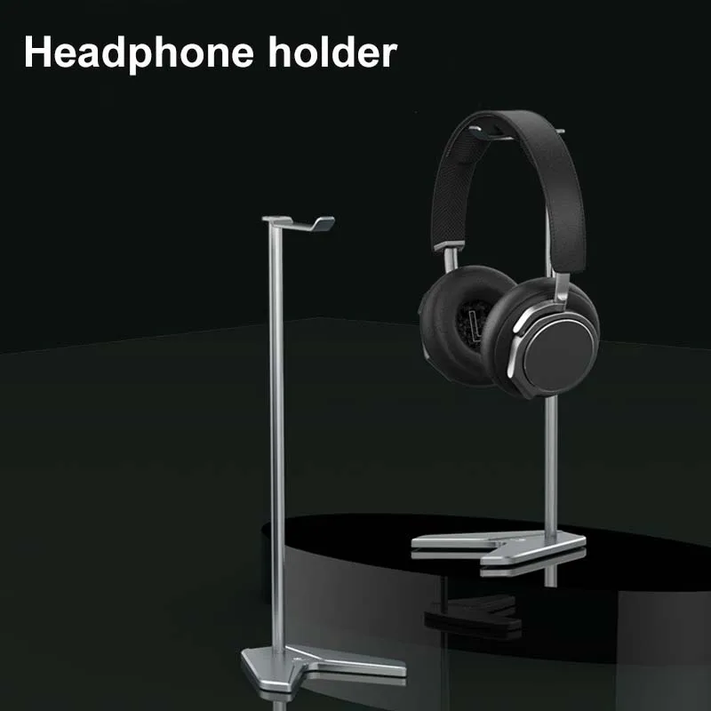 Aluminum Alloy Earphone Holder Portable Headphone Stand Display Shelf with Silicone Anti slip Base Over Ear Headset Bracket