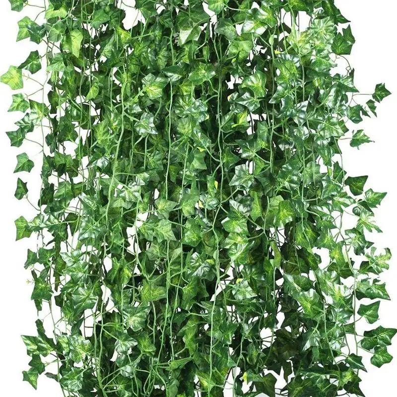 

12 x artificial plants of vine false flowers ivy hanging garland for the wedding party Home Bar Garden Wall decoration Outdoor