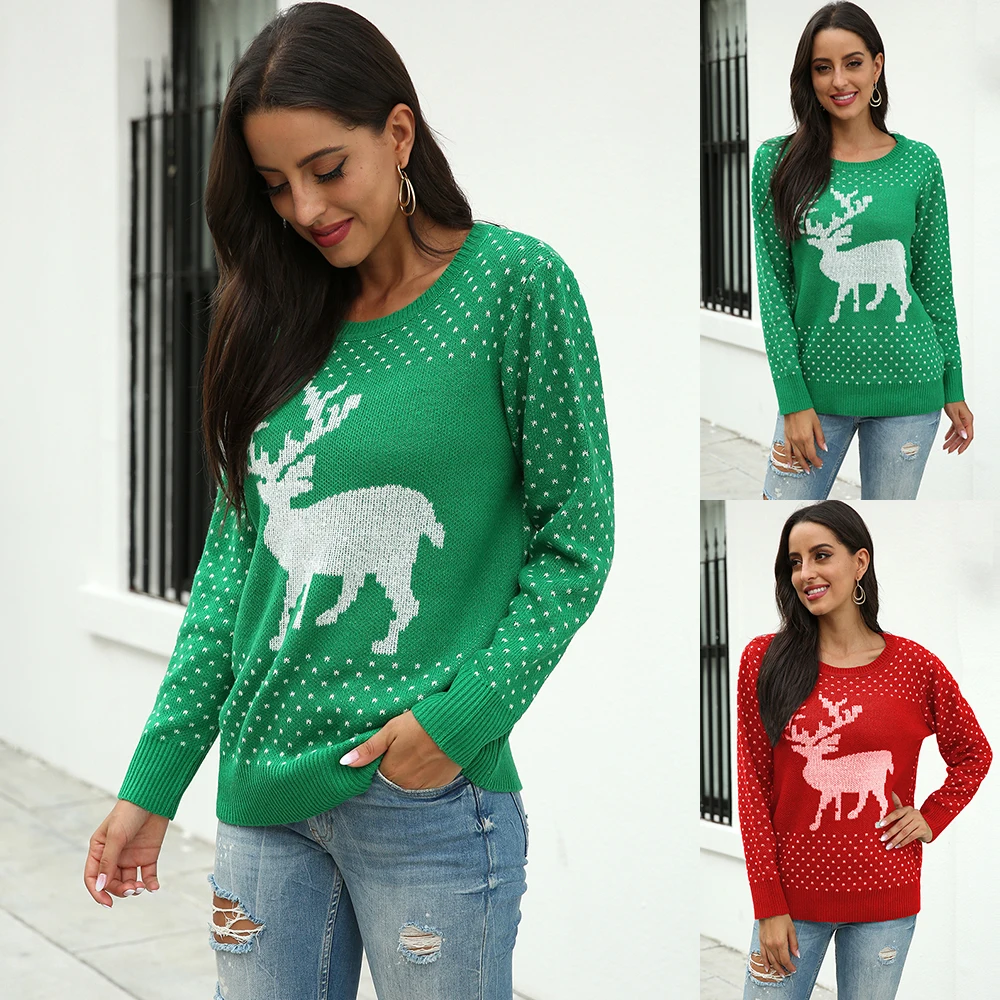 

New sweaters for women's street style casual mixed color top stripe splicing high collar contrast knitted sweater