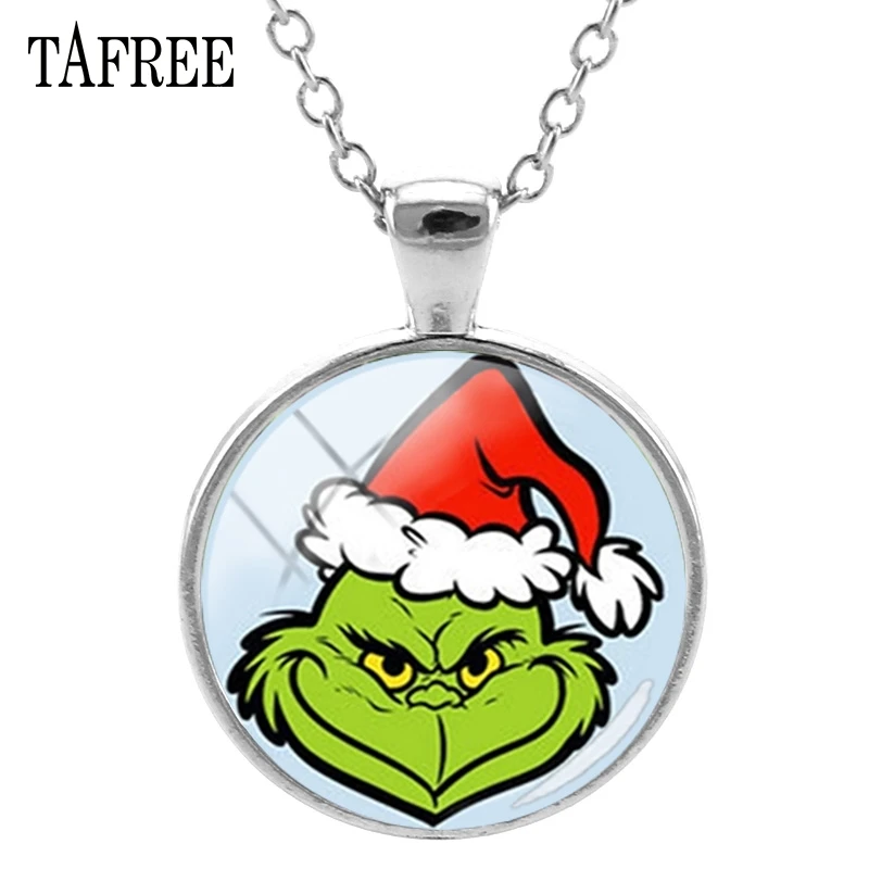 XM09 TAFREE рождественские тематические ожерелья как grinch украли ожерелье себе кулон ювелирные изделия подарок XM01 - Окраска металла: XM09