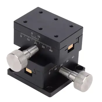 

Manual Trimming Platform High Accuracy Sliding Stage Adjustable Gear Rotation 40x60mm