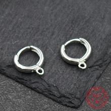 

1pair 925 Silver Color Ear Hook 10mm / 12mm Handmade Fittings DIY Jewelry Earrings Ear Clip Materials Wholesale