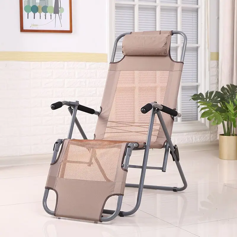 

Lounge Chair Folding Lunch Break Summer Sleeping Chair Siesta Bed Adult Home Easy Chair Beach Chair Multi-function Cool Chair