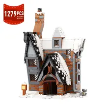 

MOC City Magic world wizards Village House Building Blocks Set Constructor Scenery Cottage Streets Cape Model Toys For Children