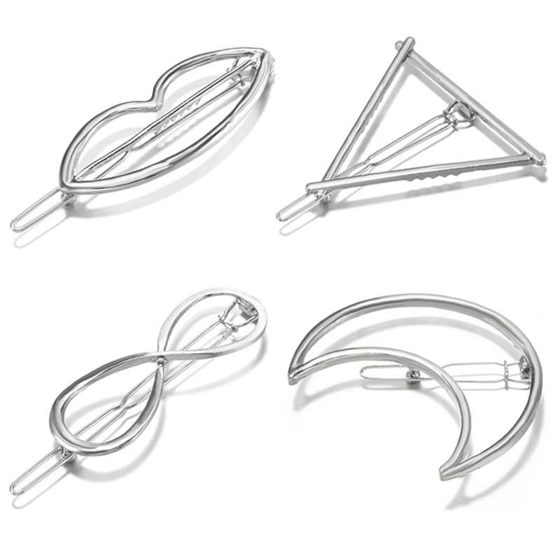 

2019 New Fashion Women Elegant Bangs Clip Hairpin Clip Bridal Wedding Moon Geometric Hair Accessories Girls Cute Hair Pins