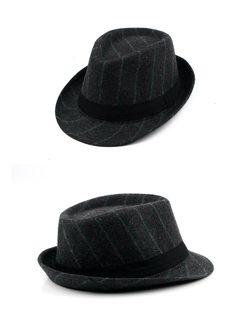 Британский стиль Fedoras узор мужской джаз шляпа полосатый Bowler шляпы для мужчин британский стиль Sir's Hat