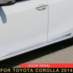 Для Toyota Corolla 2014-2018 автомобильный Стайлинг двери ворота боковая педаль порога крышка стикер рамки внешние аксессуары