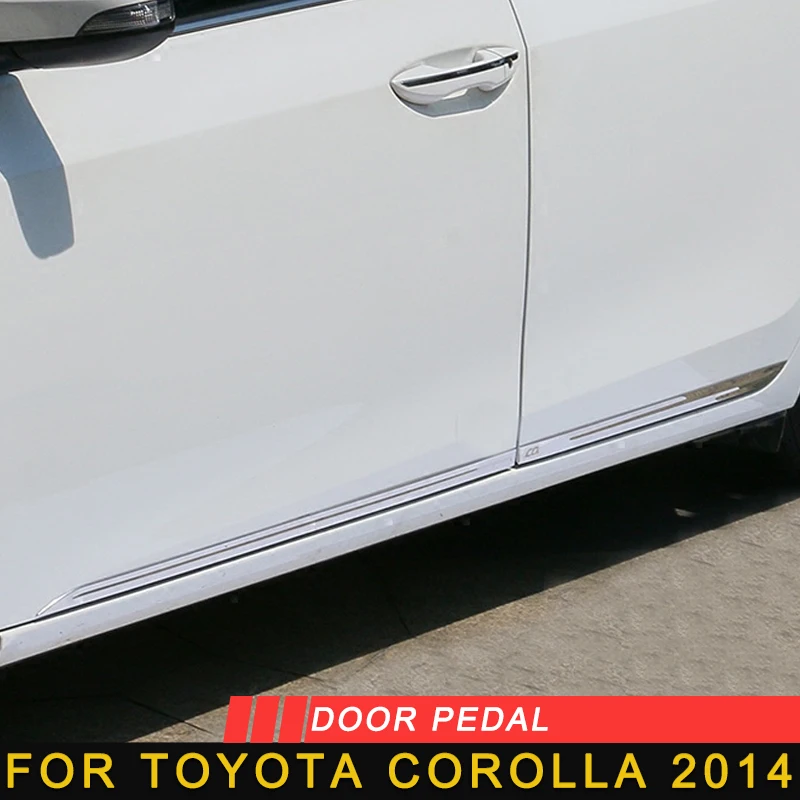 

For Toyota Corolla 2014-2018 Car Styling Door Gate Side Pedal Sill Cover Frame Trim Sticker Exterior Accessories