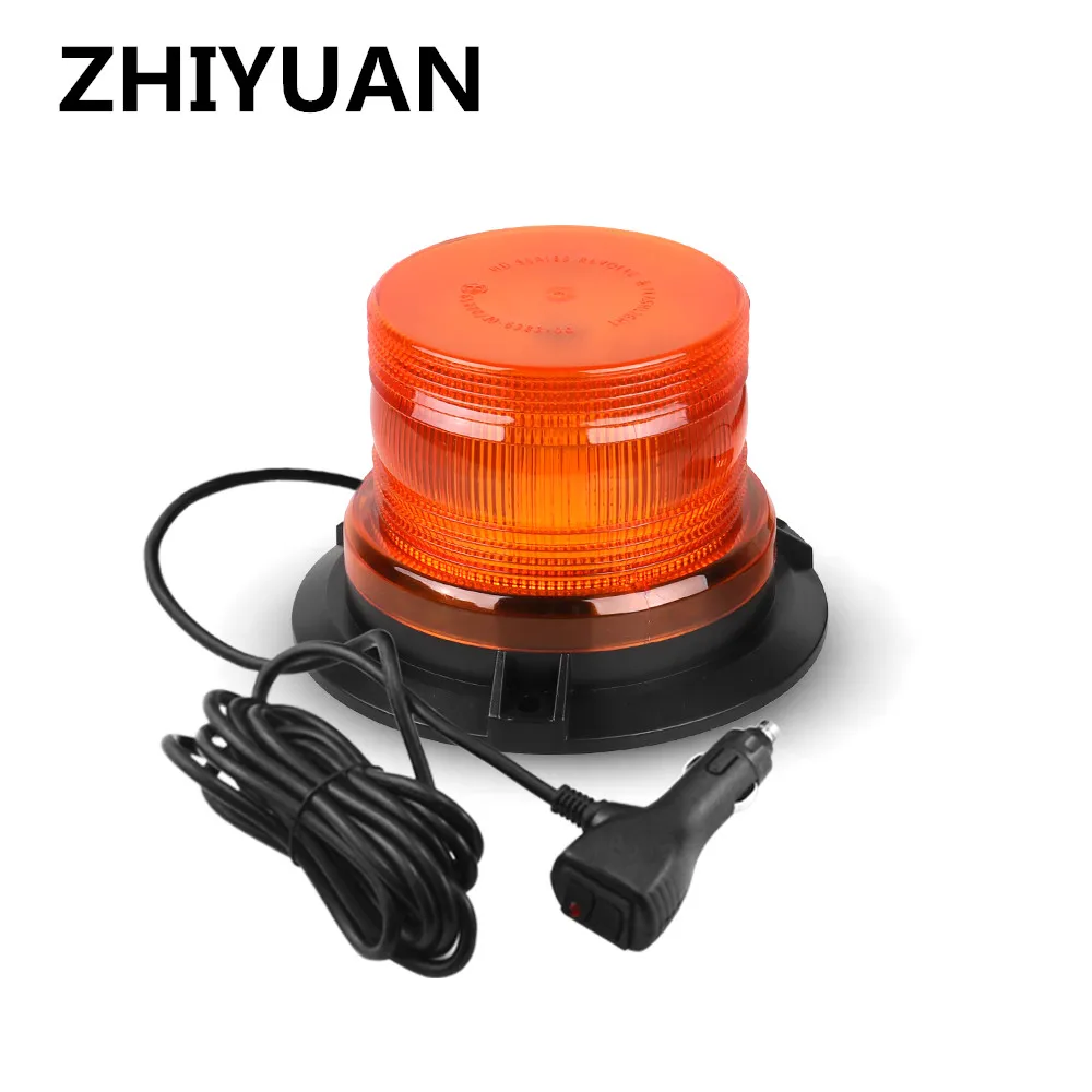 LED Rotaction Blinkende Strobe Licht Dreh Notfall Leuchtfeuer Bernstein  Warnung Alarm Lampe DC12-24V Transport Lkw Signal Mit R65 E9 - AliExpress