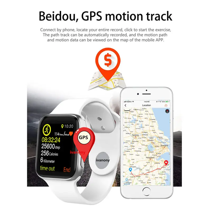

Women Smart Watch GPS Tracker IWO 9 1:1 SmartWatch Series 4 Reloj Inteligente Hombre For Apple iPhone Huawei Samsung Xiaomi IWO9