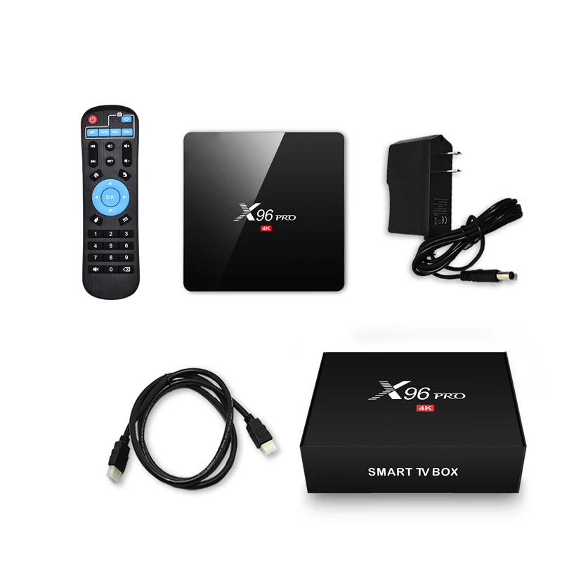 X96 PRO Amlgoic S905W Android 9,0 tv Box 2 Гб 16 Гб H.264 4K Wi-Fi передатчик для интернет-телевидения подписка испанско-португальский Netflix 1 год обновленная ТВ коробка