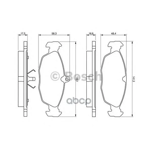Колодки Тормозные Дисковые Opel Astra F/Daewoo Nexia/Chevrolet Lanos 1.4/1.5 97 Передние Bosch арт. 0986460938