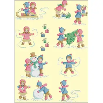 

Happy christmas holiday patterns Counted Cross Stitch 11CT 14CT DIY Cross Stitch Kits Embroidery Needlework Sets home decor