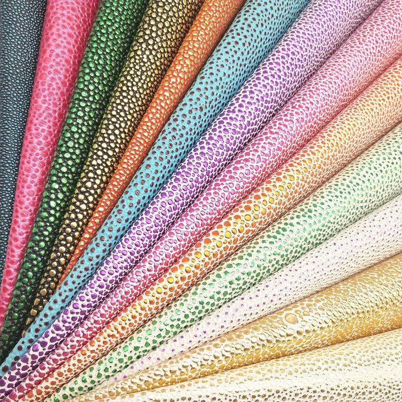 caviar embossed leather