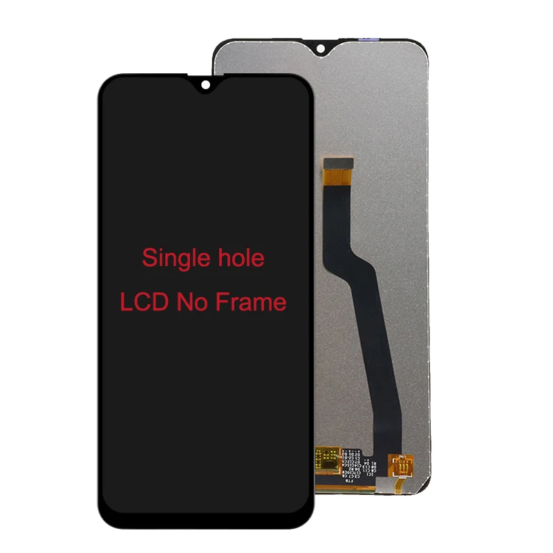 Single Hole No Frame 6,2 ''ЖК-дисплей для samsung Galaxy A10 A105 A105F SM-A105F ЖК-кодирующий преобразователь сенсорного экрана в сборе Замена - Цвет: Single Hole No Frame