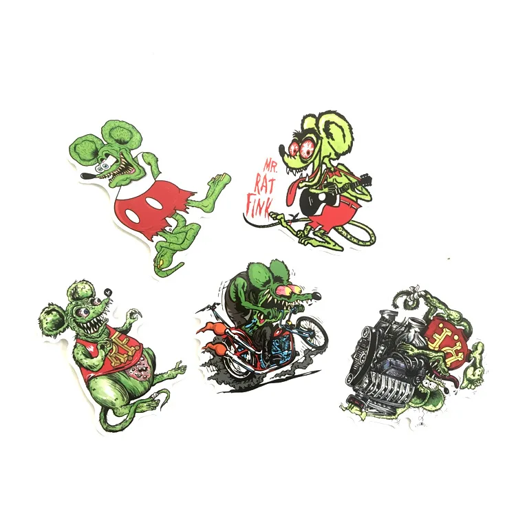 10pcs Tales Of The Rat Fink Sticker For Package Decorative