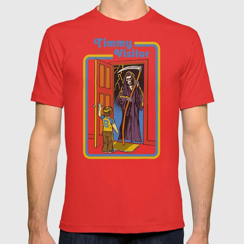 TIMMY HAS A visiter футболка Ретро Винтаж 70s grim reaper Хэллоуин ужас
