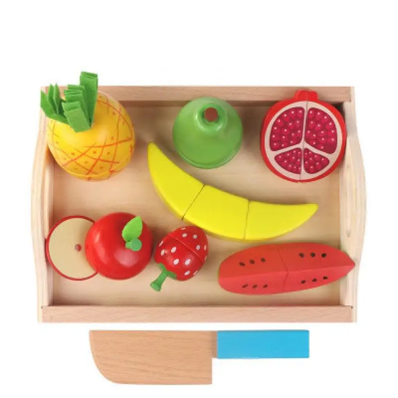 Набор детских деревянных поддонов с магнитной огранкой, игрушки для фруктов и овощей, игровой домик для детей, Обучающие Игрушки для