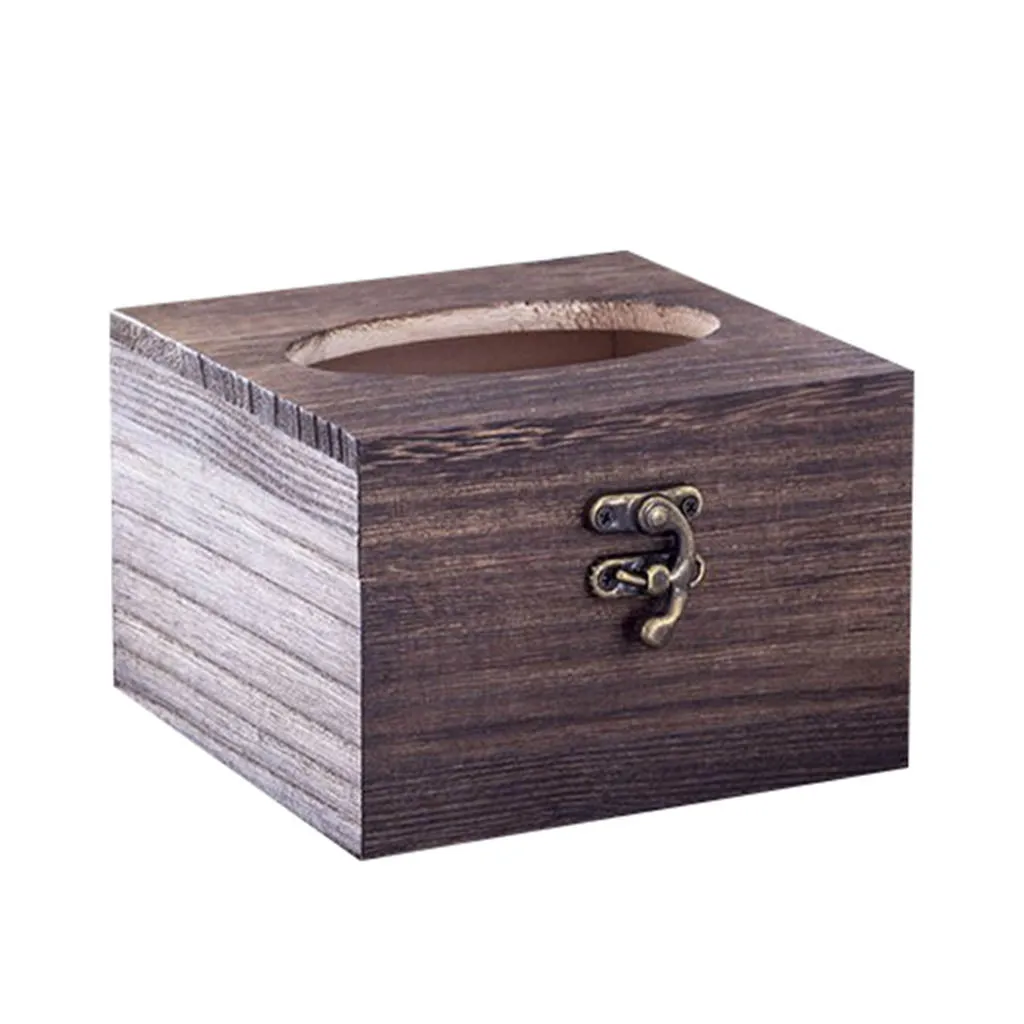 Ретро деревянная коробка для салфеток, чехол для туалетной бумаги, держатель для салфеток, домашний автомобильный декор, Прямая поставка