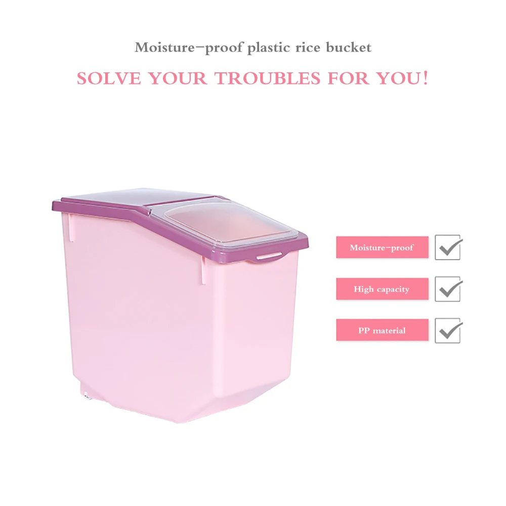 

Plastic Food Kitchen Container Sealed Crisper Grains Tank Storage Kitchen Sorting Rice Storage Box Container Jars 10kg 6kg