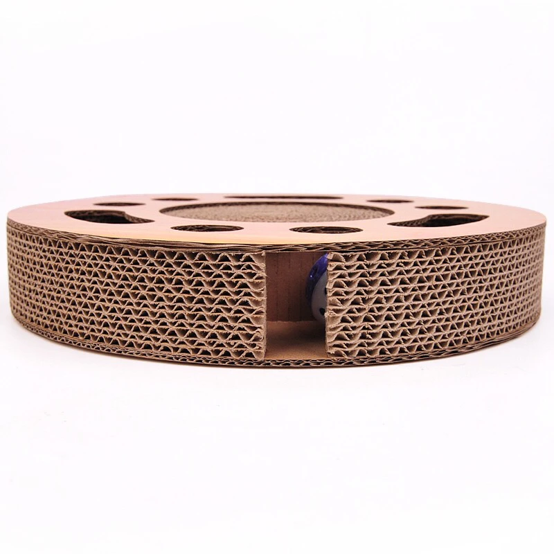 MTL Round Cat Scratching Pads Corrugated Cardboard Pads Scratching Board with Ball Toy Cat Scratcher