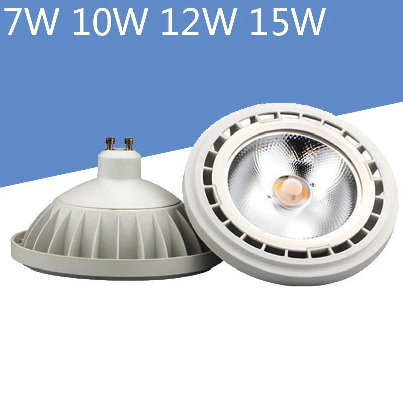 Диммируемая Светодиодная лампа GU10 AC85-265V COB AR111 7 Вт 10 Вт 12 Вт 15 Вт, гарантия 3 года