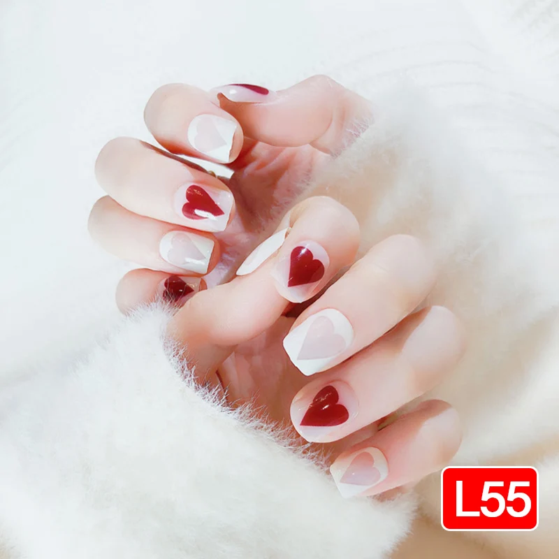 Высококачественные Модные накладные ногти 24 шт./компл. Короткие квадратные Типсы